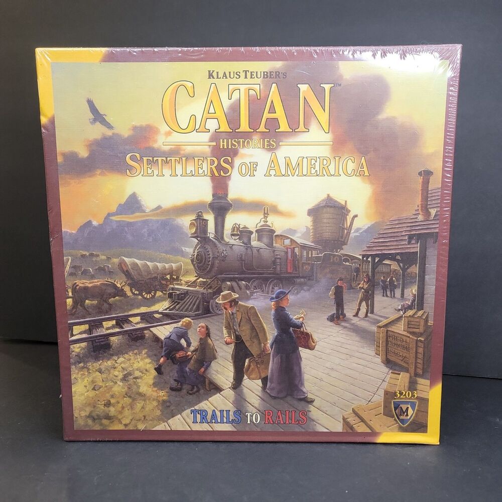 Catan Settlers of America Trails to Rails Board Game Factory Sealed New